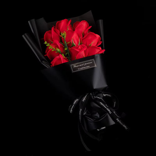 9-Head Soap Flower Rose Bouquet
